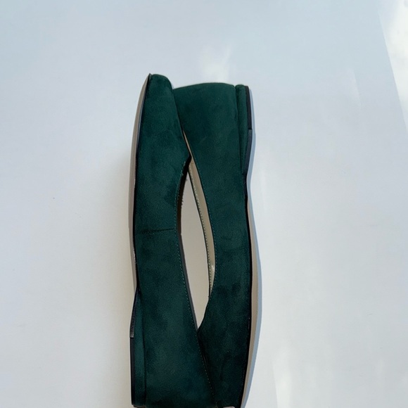 Nine West Speakup Almond Toe Flats in Green - Picture 2 of 3